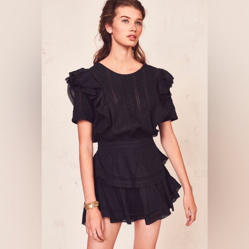 NWT LoveShackFancy Natasha Dress in Black
